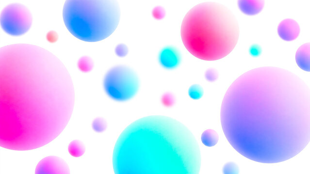 Abstract Background with Colorful Floating 3D Spheres for Presentation Cover