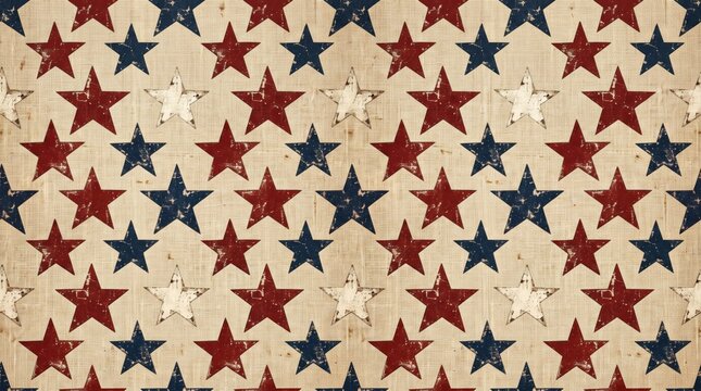 American pattern patriotic vintage star burlap texture with american patriotic seamless national heritage distressed
