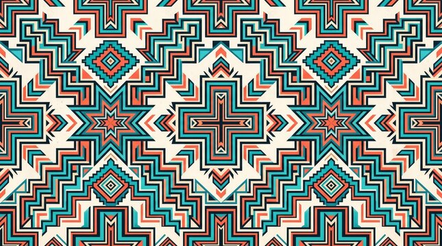 American pattern southwestern style geometric ethnic ornament with american southwestern geometric ornament decoration