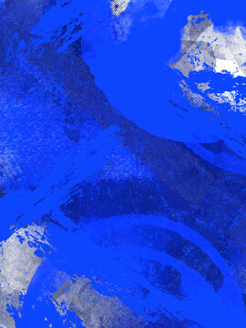 Abstract Blue Brush Strokes on Textured Background