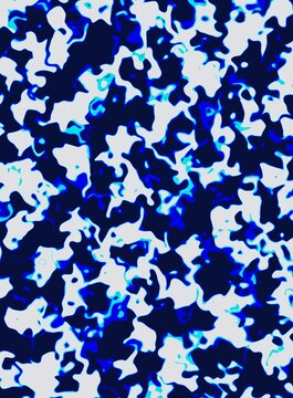 Abstract Organic Pattern In Blue Tones