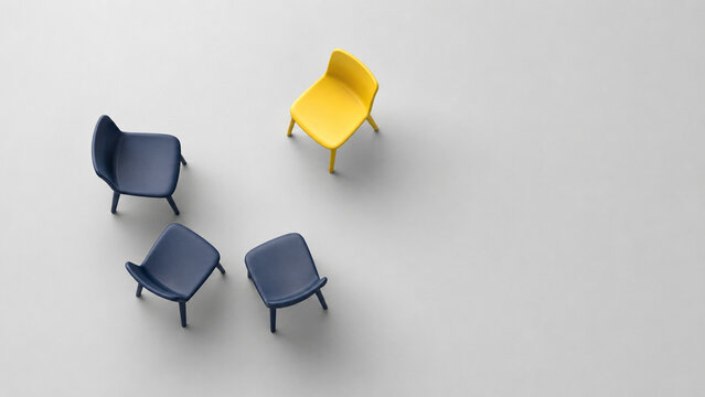 Yellow Chair Outside a Closed Group