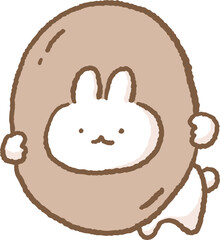 Rabbit number illustration © 연경 이