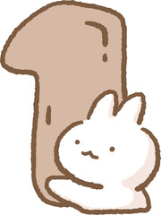 Rabbit number illustration © 연경 이