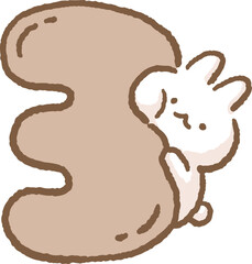 Rabbit number illustration © 연경 이