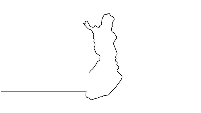 Animated video of Finland map. Map and flag motion graphics for Education, Travel between cities in Finland, infographics, Science, Web Presentations. Finland map concept in doodle style.