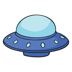 Fototapeta premium UFO Flying Saucer Space Icon