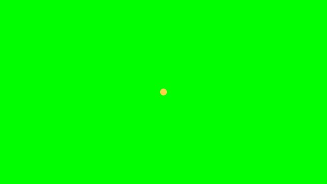 4K green screen circle wipe transition - a bold circle grows to cover the frame then shrinks away as a transition, motion graphics overlay element for streamers and video editors, chroma key