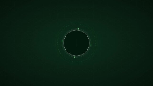emerald green tech grid circular music frequency wave