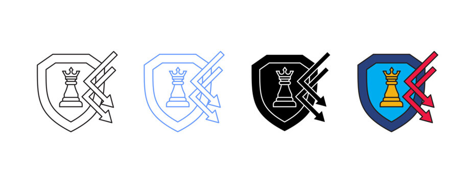 Defence multi - style icon editable vector design concept