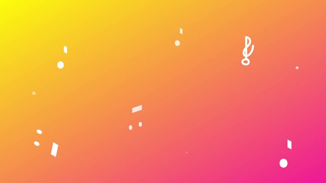 energetic pop music animation with yellow and pink