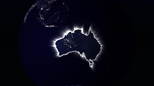 Australia Globe Map Animation with Country Highlight, Location Pin and Zoom on World Map in 4K
