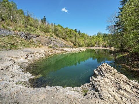 The Blue Lake near R&uuml;beland in the Harz Mountains, Saxony-Anhalt, Germany