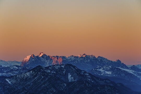 Sunrise at Wilder Kaiser, Kaiser Mountains, Tyrol, Austria