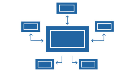 Obraz premium System flow chart infographic elements with database connection icons