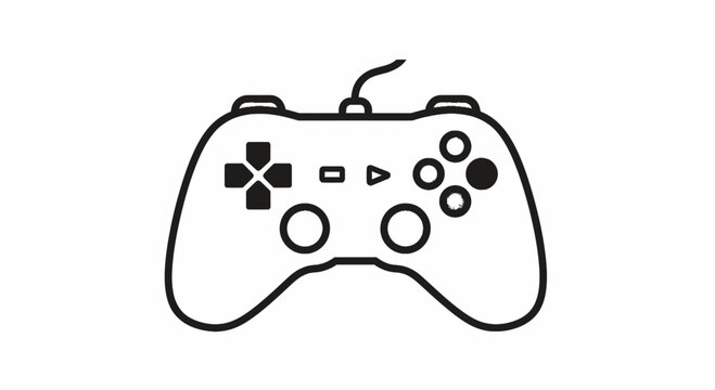 Video game controller gamepad outline icon