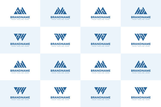 Letters MJH WJH MKH WKH JH KH, suitable for any business