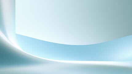 Obraz premium Abstract flowing blue and white wave background, smooth curves and soft gradients create a calming, serene, and modern aesthetic