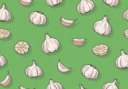 Emerald Garden of Garlic Cloves