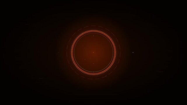 fire ember orange digital audio visualizer circle