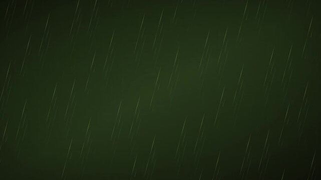 flat vector rain storm on dark olive gradient