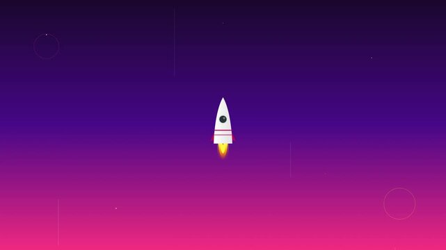 floating rocket launch startup business growth visual