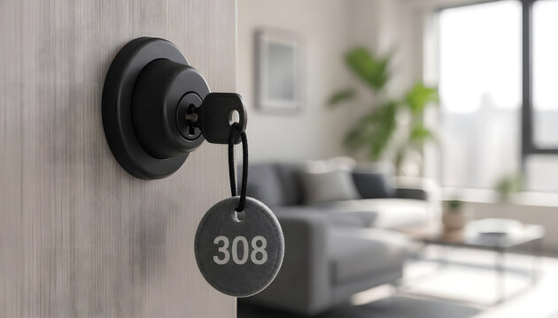Hotel Room Door Lock with Keycard 308