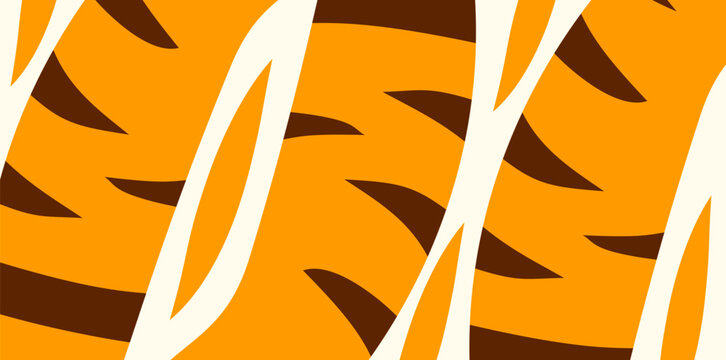 seamless tiger fur stripes pattern for wild cat designs
