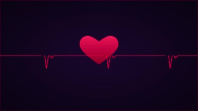 geometric heartbeat monitor with vital sign pulse