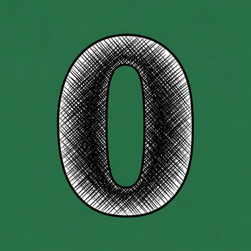 Large Zero Number Illustration.