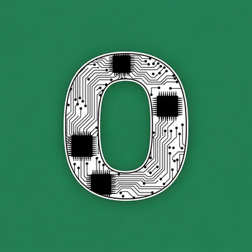 Circuit board zero digit design.