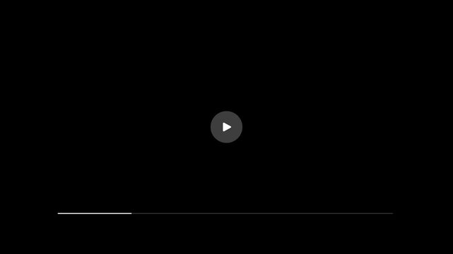 minimal media player ui animation with play to pause toggle and stopped progress bar.