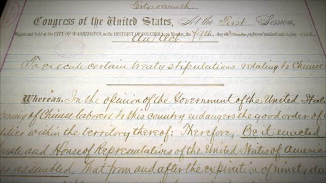 Chinese Exclusion Act United States Immigration Paper Document 2 