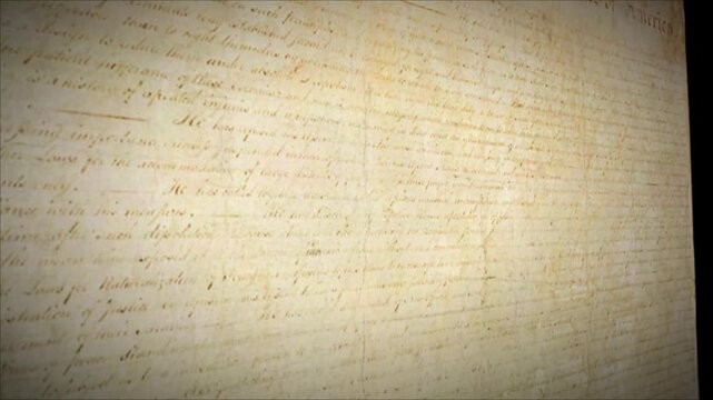 Declaration of Independence United States Aged Historical Document 3 
