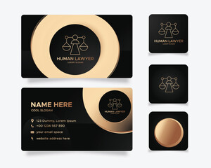 Fototapeta premium Lawyer Luxury Business Card Template