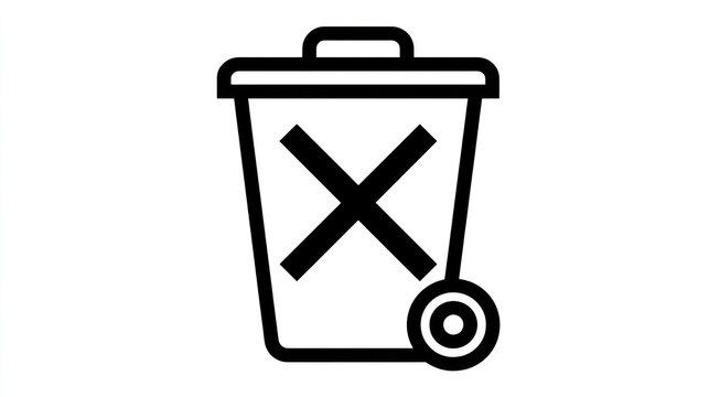 Crossed-out wheelie bin WEEE recycling symbol icon.