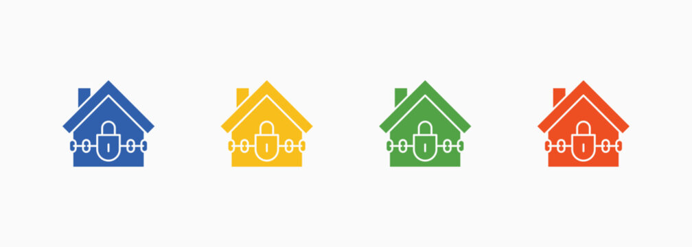 Foreclosure Icon Set Color Multiple Style Collection Illustration