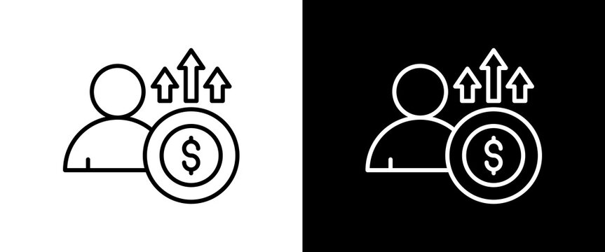 Superannuation white and black icon set design