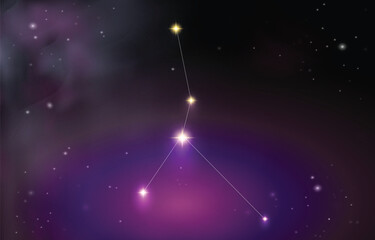Fototapeta premium Astrology Sign Constellation Vector Background