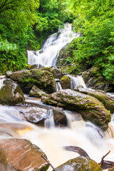 Forest waterfall along the Wild Atlantic Way in Ireland © Lumen&Lines