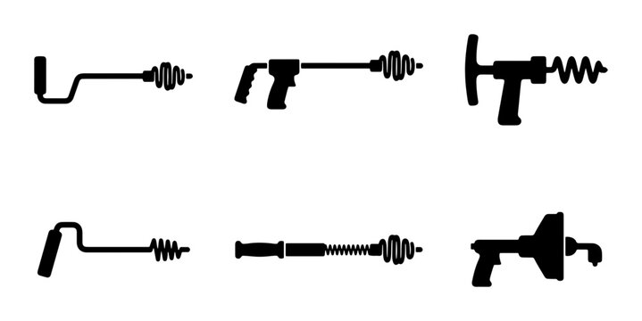 Retro Sci-Fi Ray Guns, Vintage Space Blasters, Futuristic Weapon Icons, Vector Set
