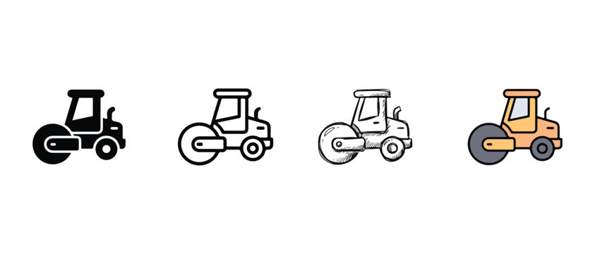 road rollers for construction and paving  various styles and colors