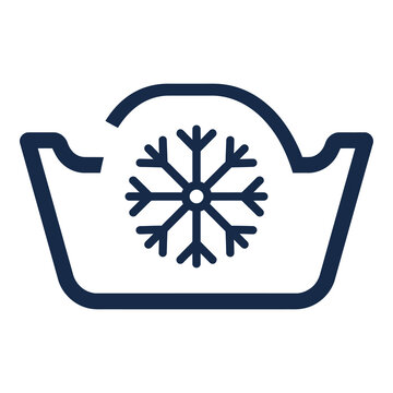 Snowflake design on a crown shaped icon for winter or Christmas theme  symbol icon