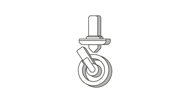 Industrial swivel caster wheel with brake