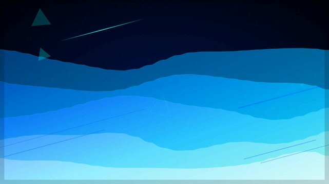 Dynamic blue wave particles move swiftly across the screen.
