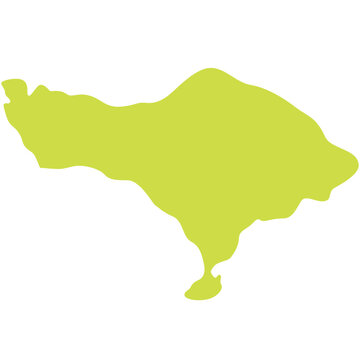 Java island silhouette vector with geographic educational design style.