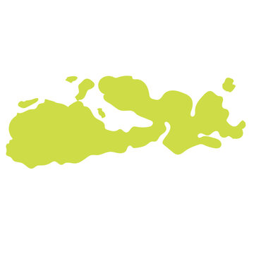 Java island map vector with simple geographic silhouette design style.