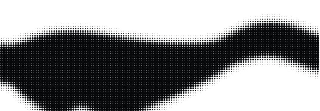 Abstract wavy black and white pattern formed by many small dots creating a textured effect