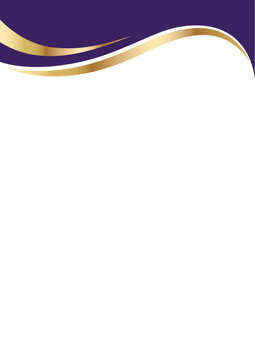 corporate achievement certificate background design with violet gold ribbon