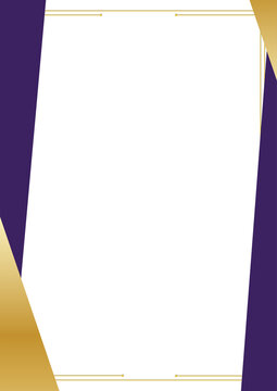 professional diploma certificate background layout with amethyst gold triangle shape